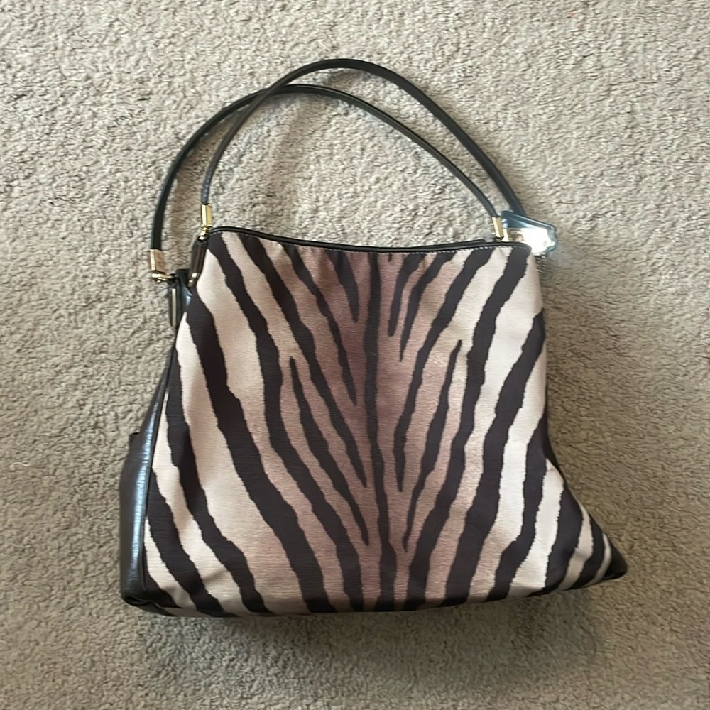 Coach zebra print purse